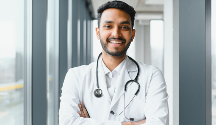 Doctor with medical equipment